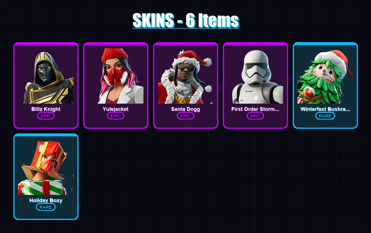 [PC/XBOX/PSN] | Blitz Knight | Yulejacket | Santa Dogg | 6 skin | Lv113