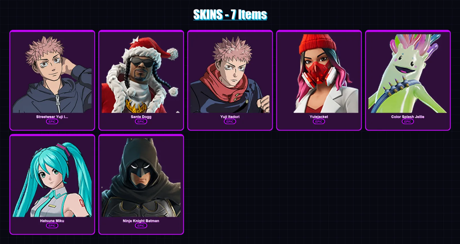 [PC/XBOX/PSN] | Streetwear Yuji Itadori | Santa Dogg | Yuji Itadori | 7 skin | Lv196