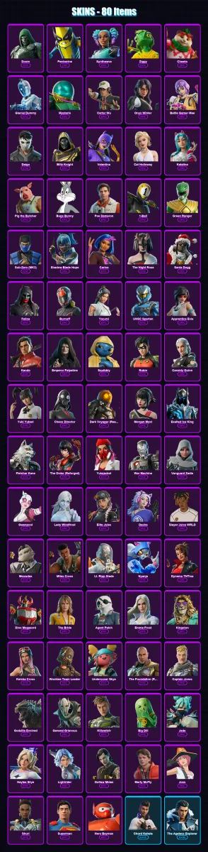 [PC/XBOX/PSN] | Doom | Peelverine | Synthwave | Ziggy | Cheeks | 80 skin | 139 pickaxe | 96 emote | 97 glider | Lv1903 — Fortnite account
