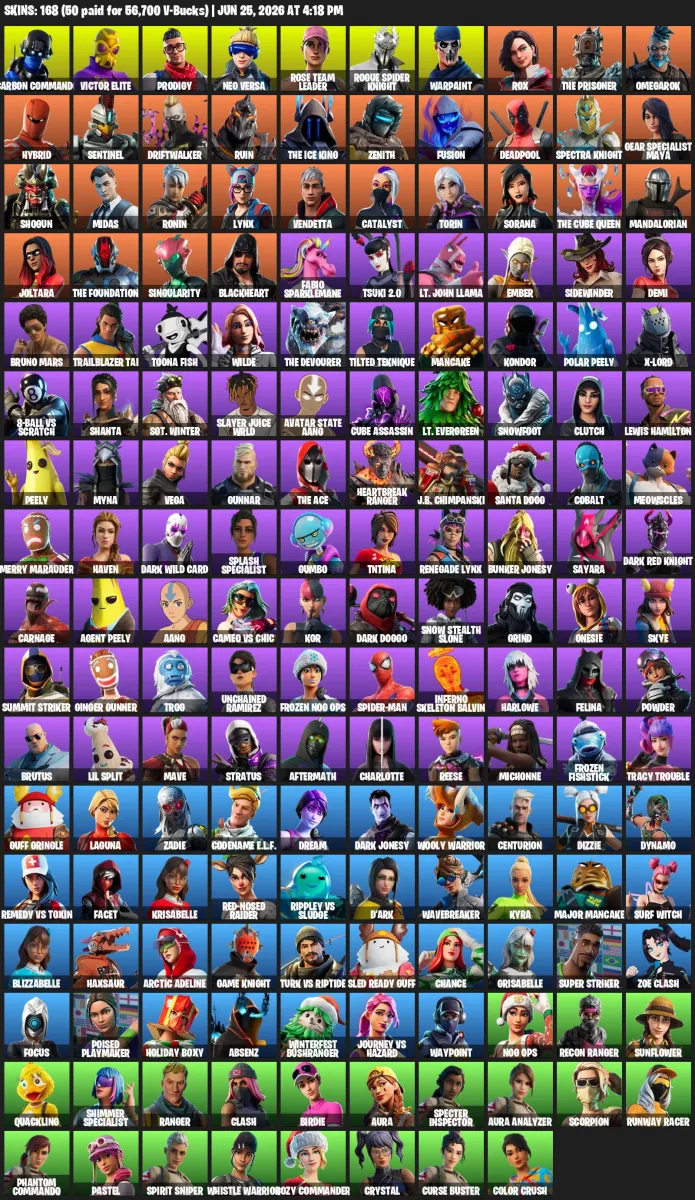 168 | Wonder — Fortnite account