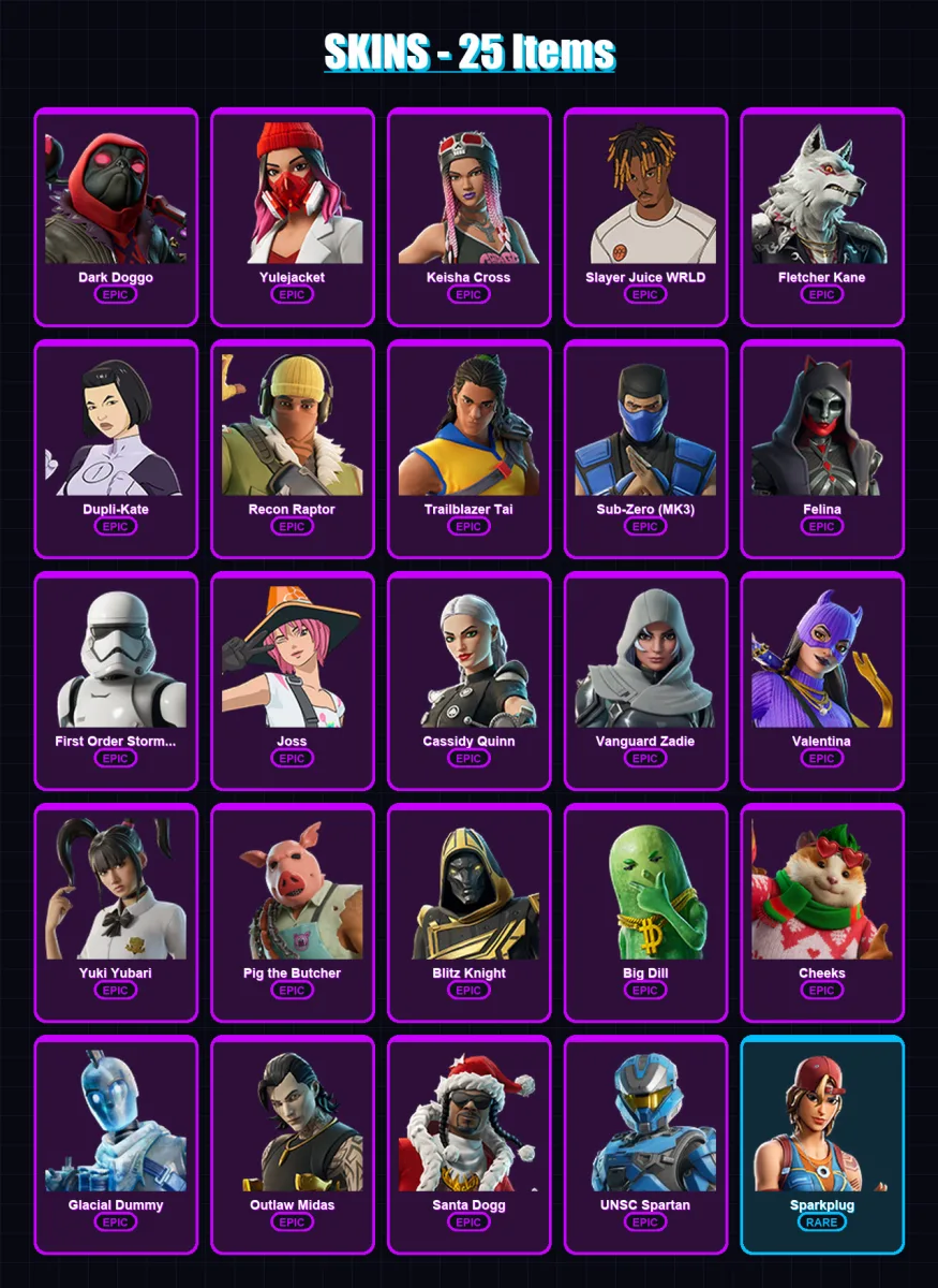 [SWITCH/XBOX/PSN/PC] | Dark Doggo | Yulejacket | Keisha Cross | 25 skin | Lv2008