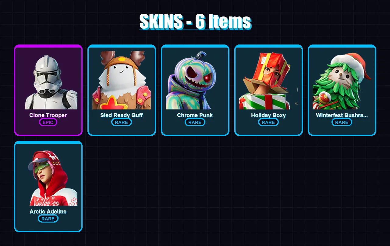 [PS4/PS5/XBOX/PC] | Clone Trooper | Sled Ready Guff | Chrome Punk | 6 skin | Lv529