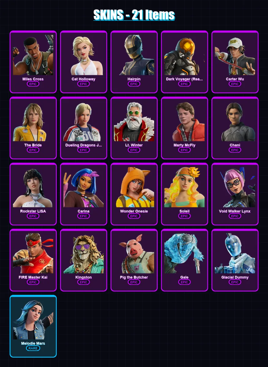[PC/XBOX/PSN] | Miles Cross | Cat Holloway | Hairpin | 21 skin | Lv257