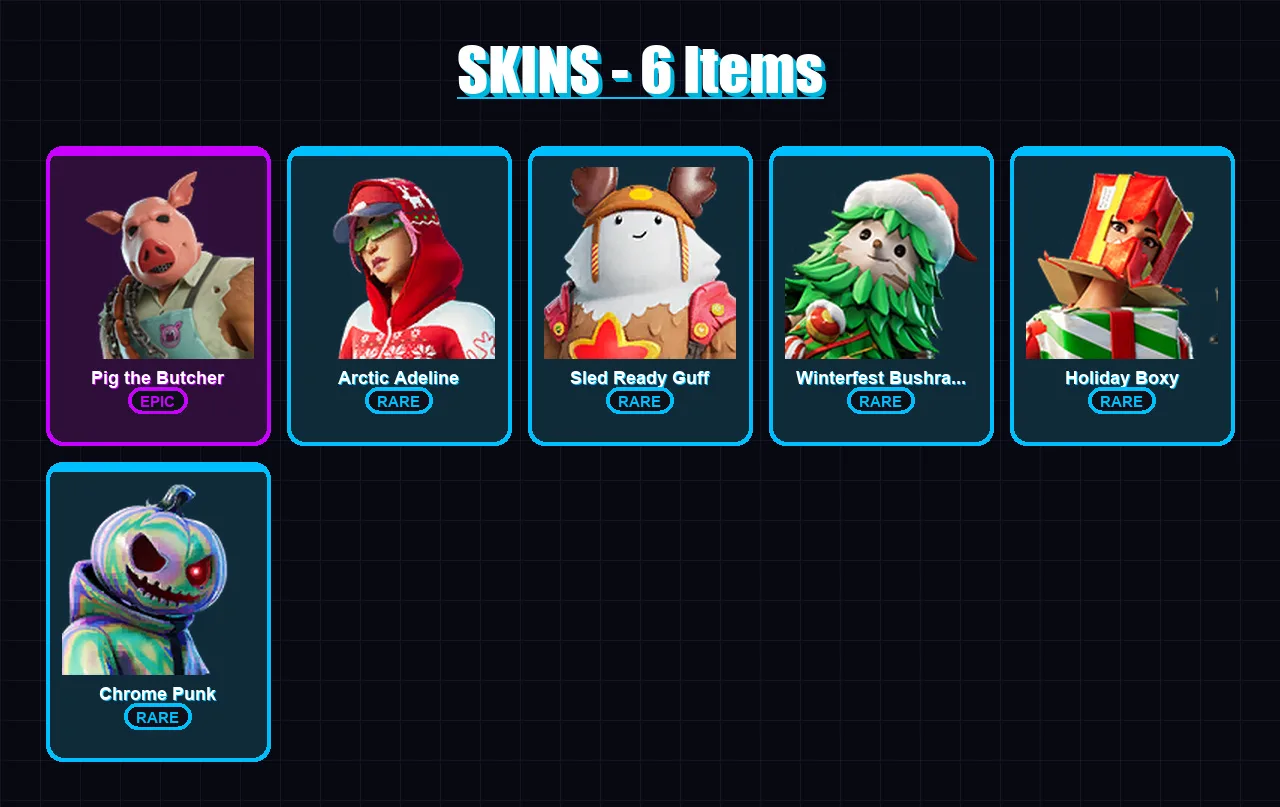 [PC/XBOX/PSN] | Pig the Butcher | Arctic Adeline | Sled Ready Guff | 6 skin | Lv362