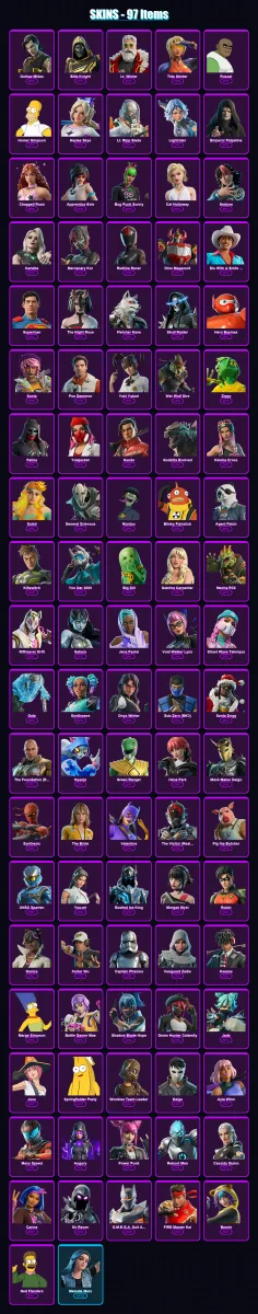 [PC/XBOX/PSN] | Outlaw Midas | Blitz Knight | Lt. Winter | Tide Strider | Russel | 97 skin | 132 pickaxe | 91 emote | 76 glider | Lv1009