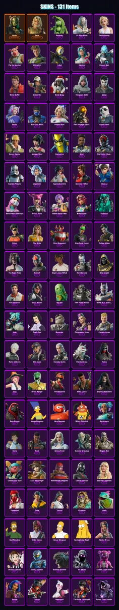[SWITCH/PSN/PC] | Hades | Zeus | Peabody | Lt. Ripp Slade | Cat Holloway | 131 skin | 187 pickaxe | 131 emote | 116 glider | Lv1654 — Fortnite account