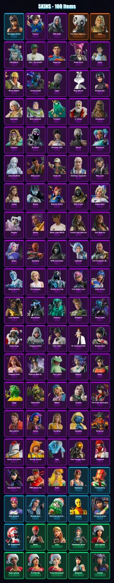 [PC/XBOX/PSN] | Renegade Raider | Chun-Li | Elite Zadie | P.A.N.D.A Team Leader | Zeus | 100 skin | 142 pickaxe | 100 emote | 81 glider | Lv1516