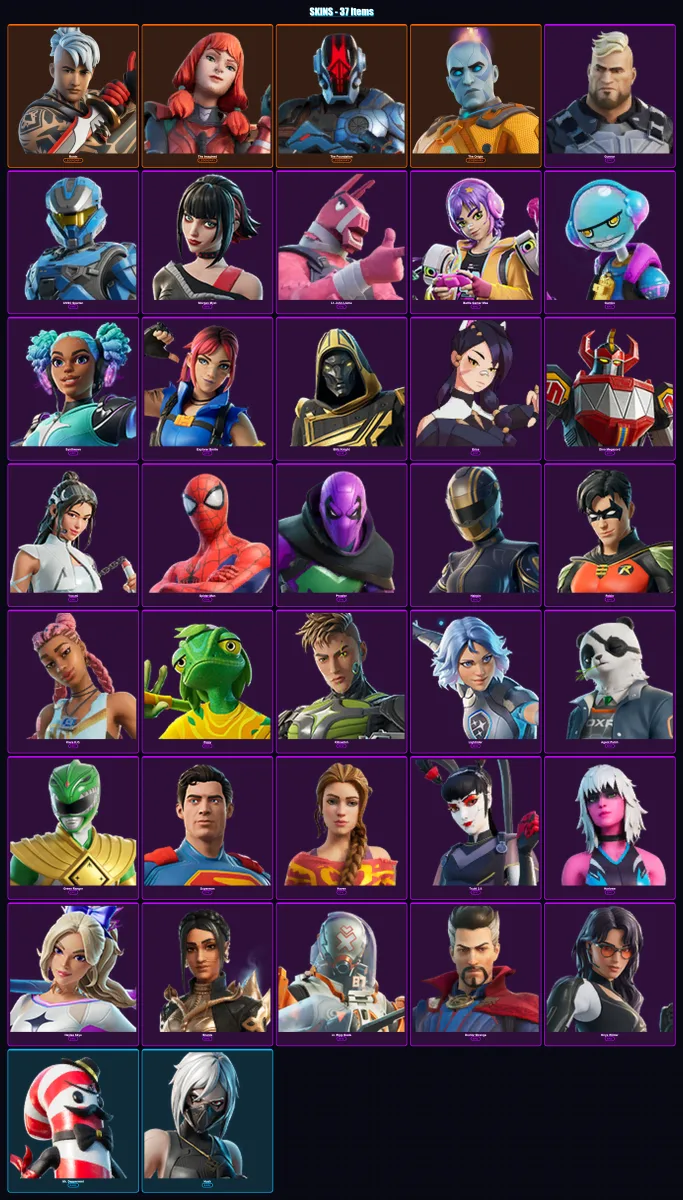 [PC/XBOX/PSN] | Ronin | The Imagined | The Foundation | The Origin | Gunnar | 37 skin | 49 pickaxe | 34 emote | 39 glider | Lv673