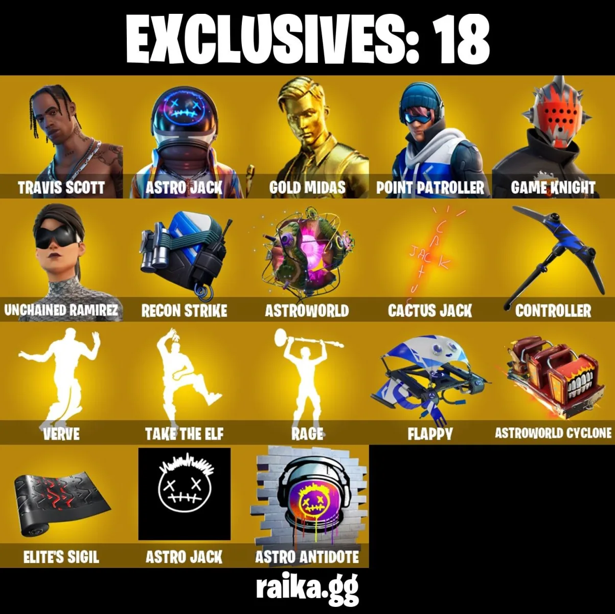 Travis Scott | 66 Skins — Fortnite account