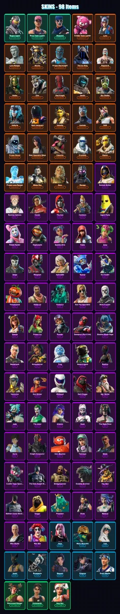 [PC/PSN] | Rogue Agent | Rose Team Leader | Warpaint | Cuddle Team Leader | Lynx | 98 skin | 68 pickaxe | 78 emote | 60 glider | Lv783