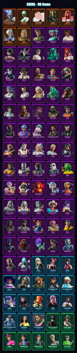 [PS4/PS5/XBOX/PC] | Renzo the Destroyer | Backlash | Peter Griffin | Hades | Valeria | 90 skin | 134 pickaxe | 98 emote | 83 glider | Lv1765 — Fortnite account
