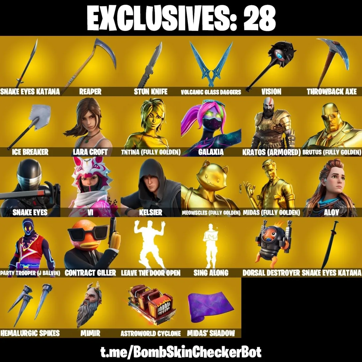 302 Skins + Lara Croft — Fortnite account