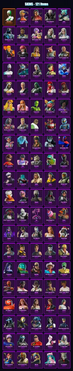 [PC/PSN] | Backlash | Tide Strider | Kendo | Adam Smasher | Jade | 121 skin | 127 pickaxe | 74 emote | 51 glider | Lv522