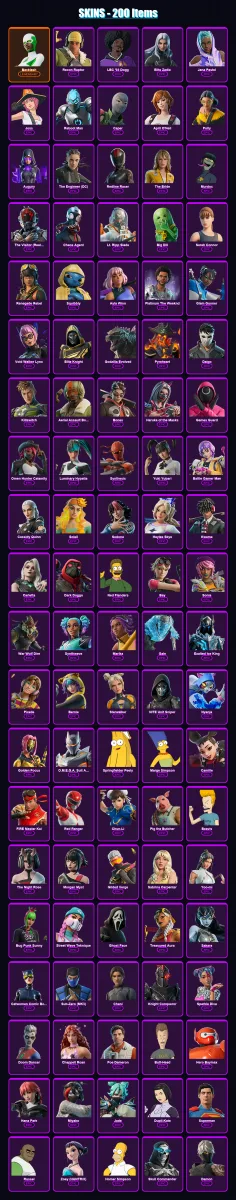 [PC/XBOX] | Backlash | Recon Raptor | LBC '93 Dogg | Elite Zadie | Jana Pastel | 200 skin | 170 pickaxe | 97 emote | 70 glider | Lv1381