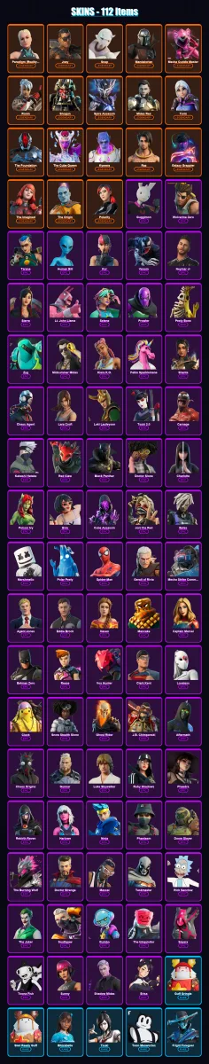 [PC/XBOX] | Paradigm (Reality-659) | Joey | Snap | Mandalorian | Mecha Cuddle Master | 112 skin | 98 pickaxe | 63 emote | 67 glider | Lv893