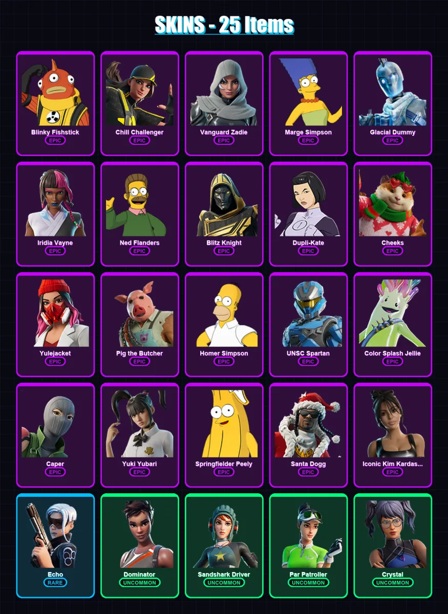 [PS4/PS5/XBOX/PC] | Blinky Fishstick | Chill Challenger | Vanguard Zadie | 25 skin | Lv1611