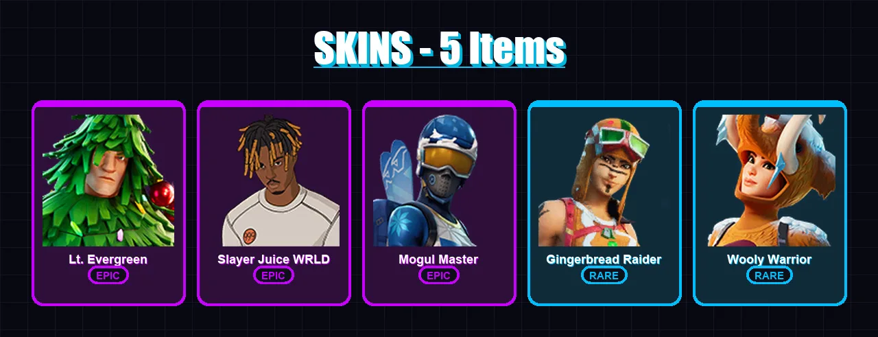 [PS4/PS5/PC] | Lt. Evergreen | Slayer Juice WRLD | Mogul Master | 5 skin | Lv482