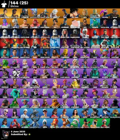 144 skins | Lara Croft + Omegarok + STW — Fortnite account