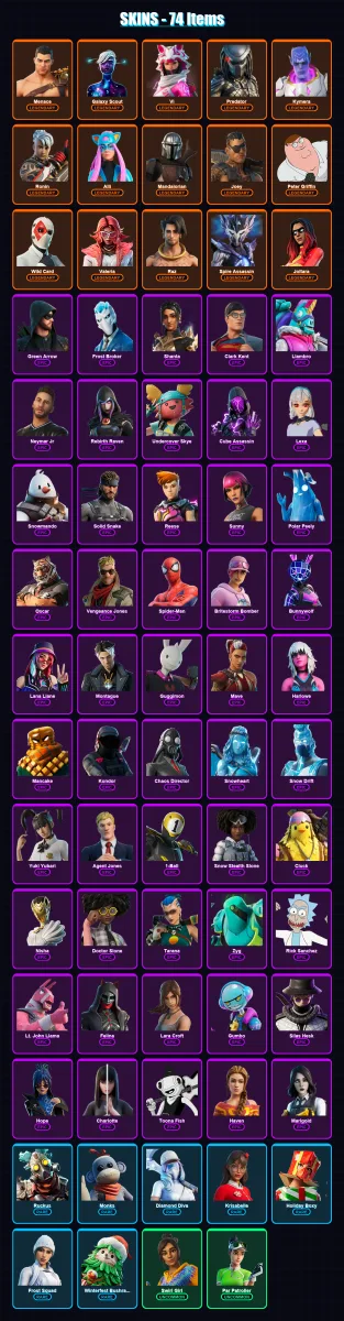 [PC/XBOX/PSN] | Menace | Galaxy Scout | Vi | Predator | Kymera | 74 skin | 103 pickaxe | 82 emote | 69 glider | Lv1033
