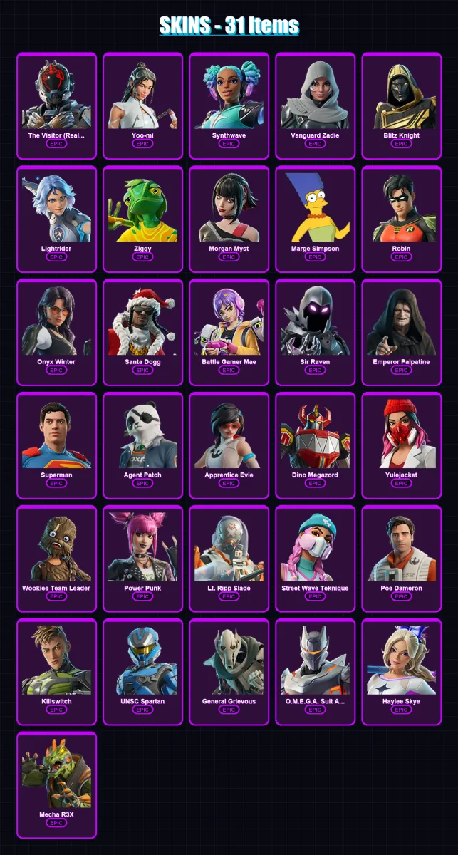 [PS4/PS5/XBOX/PC] | The Visitor (Reality Unknown) | Yoo-mi | Synthwave | 31 skin | Lv873