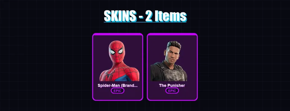 [PC/PSN] | Spider-Man (Brand New Day) | The Punisher | 2 skin | 6 pickaxe | 6 emote | 9 glider | Lv70 — main preview