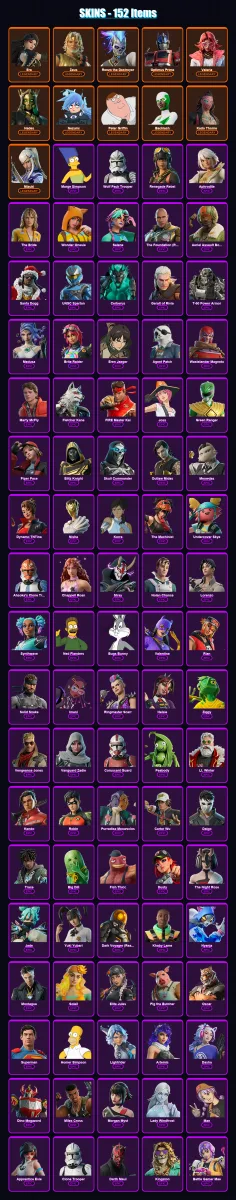 [PC/PSN] | Era | Zeus | Renzo the Destroyer | Optimus Prime | Valeria | 152 skin | 203 pickaxe | 162 emote | 143 glider | Lv2796 — Fortnite account