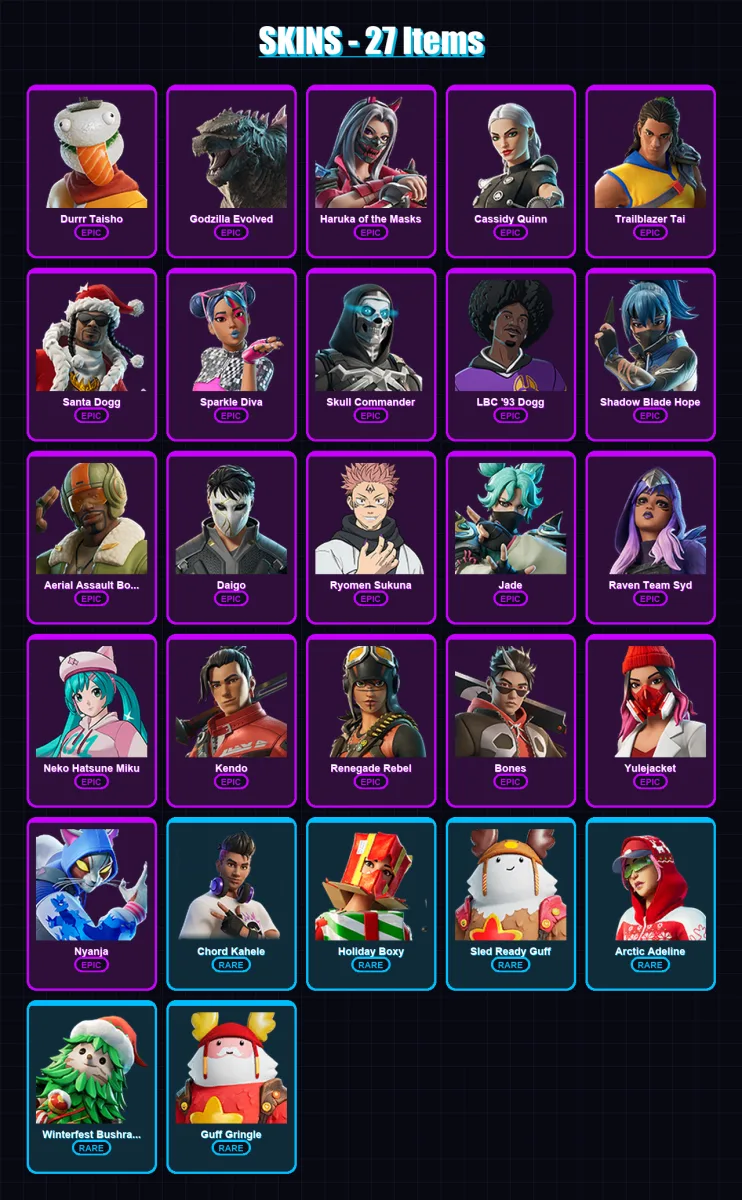 [PC/XBOX/PSN] | Durrr Taisho | Godzilla Evolved | Haruka of the Masks | 27 skin | Lv148