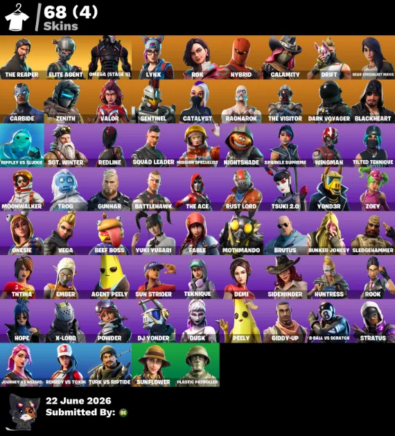 68 Skins | The Reaper — Fortnite account