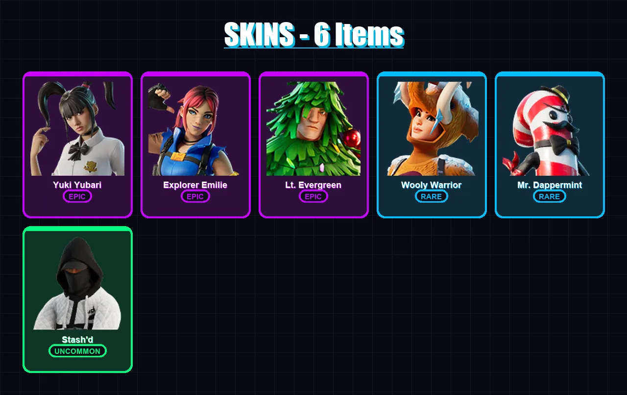 [PS4/PS5/XBOX/PC] | Yuki Yubari | Explorer Emilie | Lt. Evergreen | 6 skin | Lv330