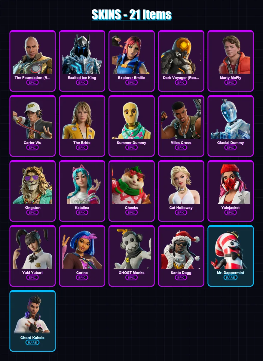[PC/XBOX/PSN] | The Foundation (Reforged) | Exalted Ice King | Explorer Emilie | 21 skin | Lv410