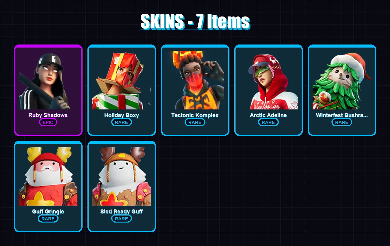 [SWITCH/XBOX/PC] | Ruby Shadows | Holiday Boxy | Tectonic Komplex | 7 skin | Lv145