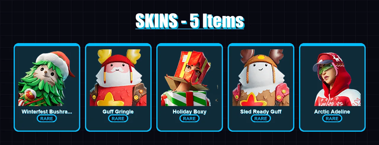 [PC/XBOX/PSN] | Winterfest Bushranger | Guff Gringle | Holiday Boxy | 5 skin | Lv199