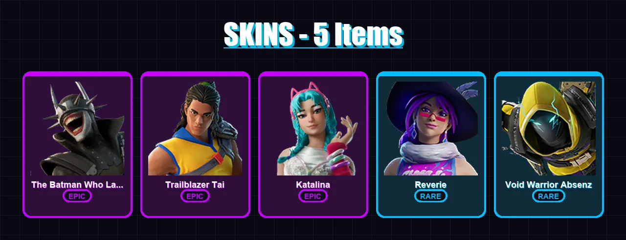 [PC/XBOX/PSN] | The Batman Who Laughs | Trailblazer Tai | Katalina | 5 skin | Lv255