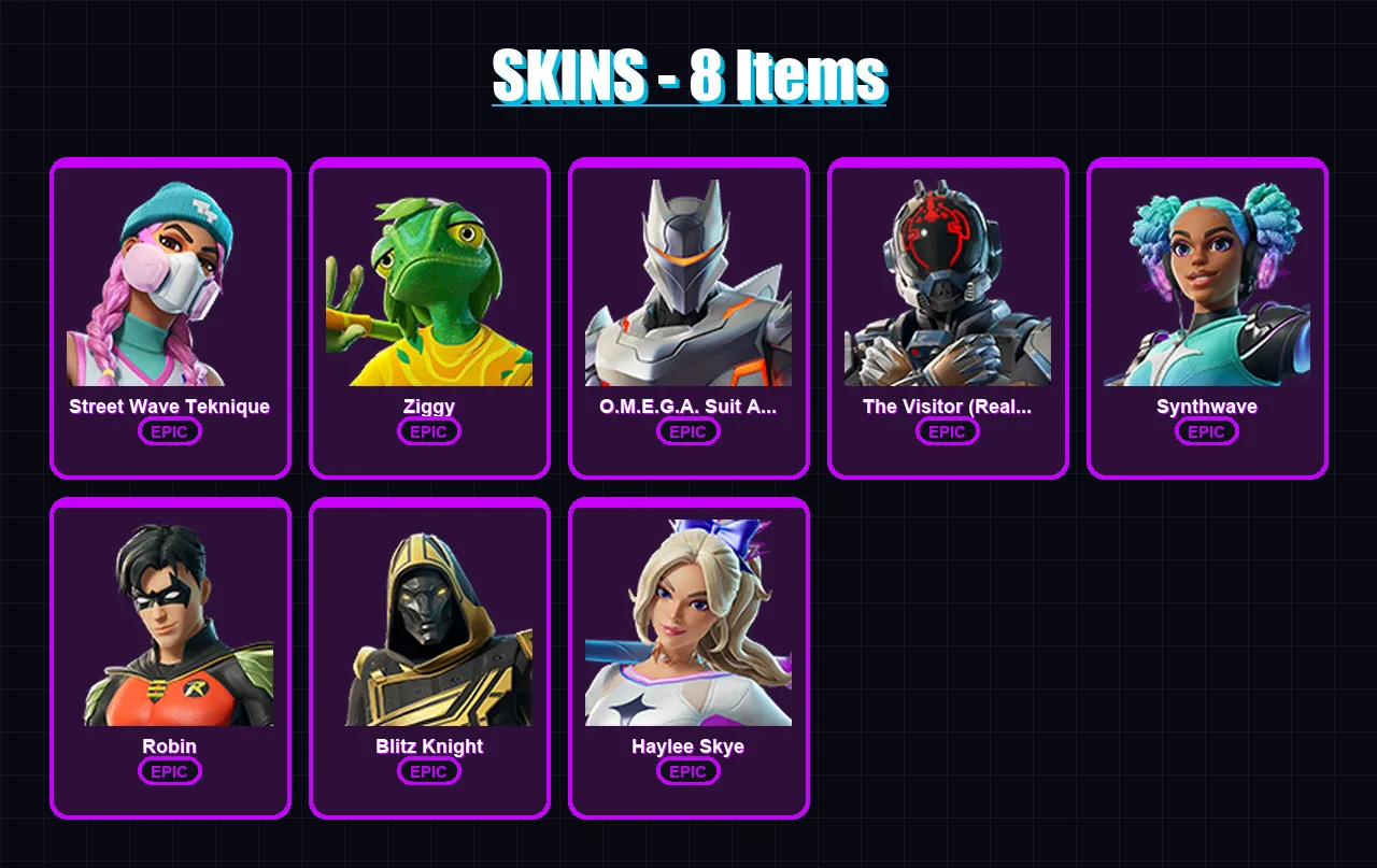 [PC/XBOX/PSN] | Street Wave Teknique | Ziggy | O.M.E.G.A. Suit Alpha | 8 skin | Lv48