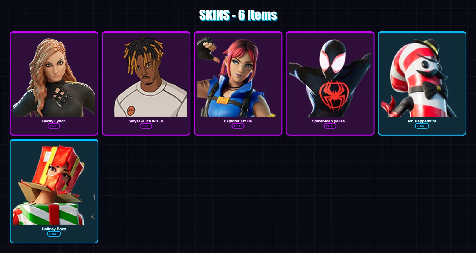 [PC/XBOX/PSN] | Becky Lynch | Slayer Juice WRLD | Explorer Emilie | 6 skin | Lv69