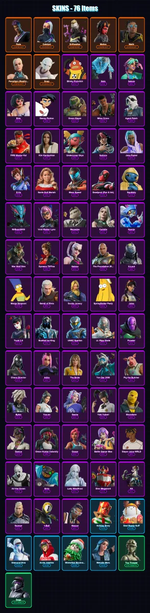 [PS4/PS5/PC] | Fade | Catalyst | Driftwalker | Malice | Malik | 76 skin | 104 pickaxe | 71 emote | 78 glider | Lv879