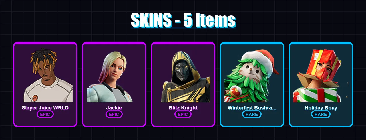 [PS4/PS5/XBOX/PC] | Slayer Juice WRLD | Jackie | Blitz Knight | 5 skin | Lv276