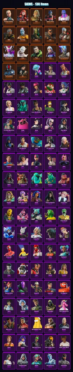 [PS4/PS5/PC] | Paradigm (Reality-659) | The Imagined | Zeus | Optimus Prime | Kymera | 130 skin | 195 pickaxe | 125 emote | 146 glider | Lv2069