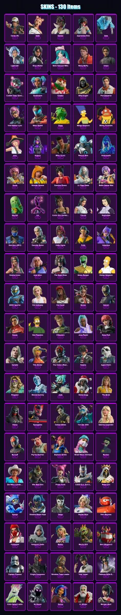 [PC/XBOX] | Carter Wu | Selbi | Danica | Apprentice Evie | Gale | 130 skin | 169 pickaxe | 105 emote | 81 glider | Lv2643