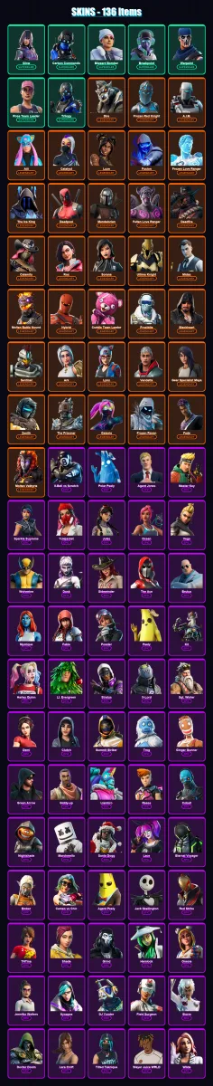 [PS4/PS5/XBOX/PC] | Glow | Carbon Commando | Blizzard Bomber | Breakpoint | Warpaint | 136 skin | 102 pickaxe | 138 emote | 96 glider | Lv904