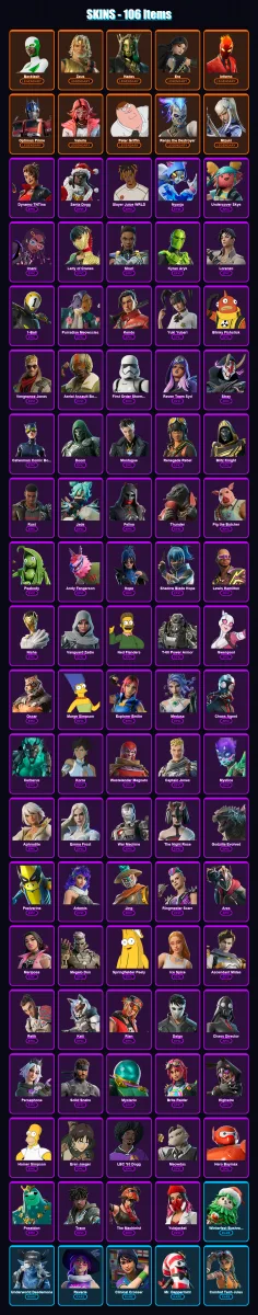 [PC] | Backlash | Zeus | Hades | Era | Inferno | 106 skin | 168 pickaxe | 102 emote | 117 glider | Lv1959