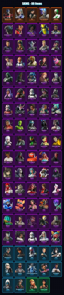 [PC/PSN] | Optimus Prime | Mizuki | Era | Renzo the Destroyer | Backlash | 89 skin | 98 pickaxe | 60 emote | 50 glider | Lv1074