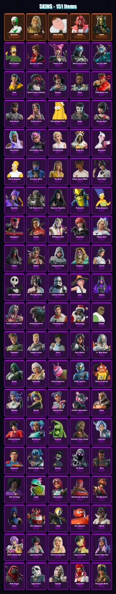 [PC/XBOX/PSN] | Backlash | Zeus | Peter Griffin | Valeria | Hades | 151 skin | 191 pickaxe | 174 emote | 115 glider | Lv2218