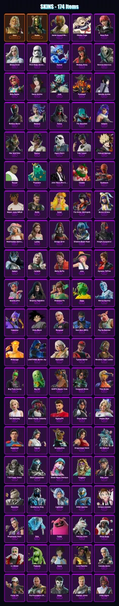 [SWITCH/PSN/PC] | Zeus | Hades | Aerial Assault Bomber | Himiko Toga | Hana Park | 174 skin | 219 pickaxe | 157 emote | 136 glider | Lv2281