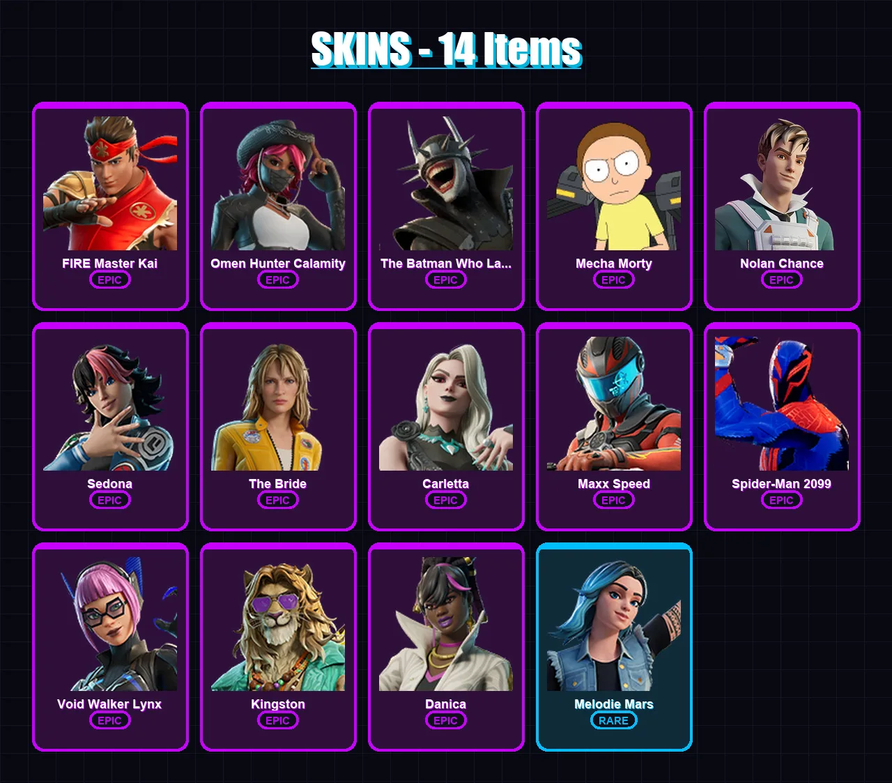 [PC/PSN] | FIRE Master Kai | Omen Hunter Calamity | The Batman Who Laughs | 14 skin | Lv55