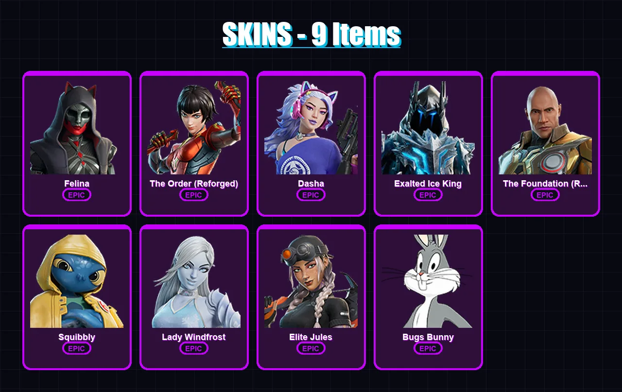 [SWITCH/XBOX/PC] | Felina | The Order (Reforged) | Dasha | 9 skin | Lv373