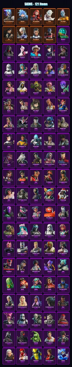 [PC/PSN] | Renzo the Destroyer | Nezumi | The Imagined | Snap | The Origin | 121 skin | 139 pickaxe | 96 emote | 113 glider | Lv1997