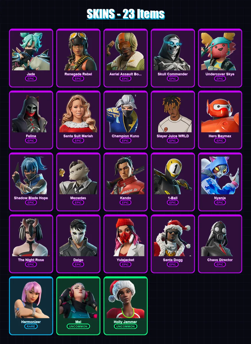 [PS4/PS5/XBOX/PC] | Jade | Renegade Rebel | Aerial Assault Bomber | 23 skin | Lv695