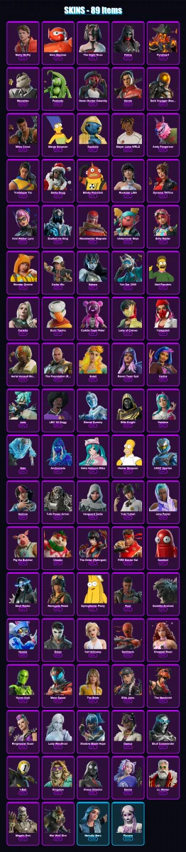 [PC/PSN] | Marty McFly | Hero Baymax | The Night Rose | Felina | Pyreheart | 89 skin | 152 pickaxe | 99 emote | 87 glider | Lv2257 — Fortnite account