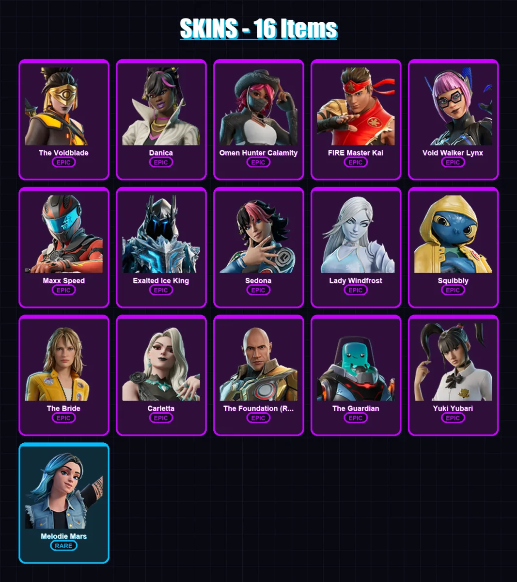 [PS4/PS5/XBOX/PC] | The Voidblade | Danica | Omen Hunter Calamity | 16 skin | Lv93